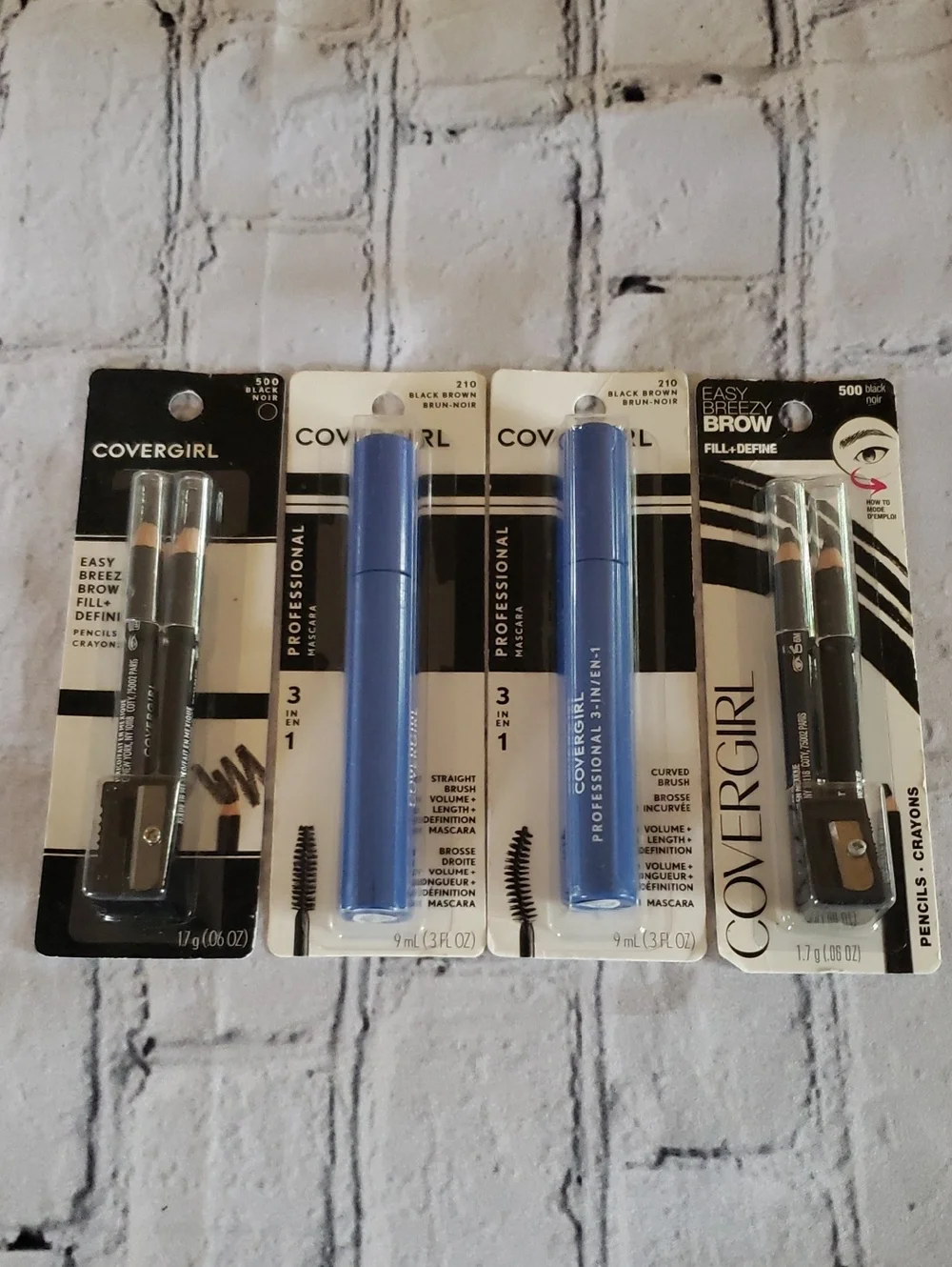 COVERGIRL Brow Pencils and Blue Mascaras Set Blk/brn Mascara Blk Noir Pencils